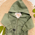 Inverno 2025 - Conj. Jaqueta Koala e Calça em Moletom - Verde