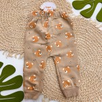 Inverno 2025 - Conj. Jaqueta Bear com Capuz e Calça em Moletom - Areia