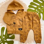 Inverno 2025 - Conj. Jaqueta Koala e Calça em Moletom - Ferrugem