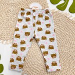 Inverno 2025 - Conj. Blusa com Gola em Lese e Legging Baby Bear - Rosa