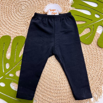 Inverno 2025 - Conj. Blusão Poá com Bichinhos e Legging - Marrom Claro e Preto