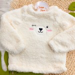 Inverno 2025 - Conj. Blusão e Calça em Soft Ursinha Feliz - Off White