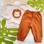 Inverno 2025 - Conj. Blusão e Calça Roar! - Areia e Ferrugem