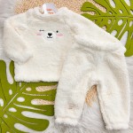 Inverno 2025 - Conj. Blusão e Calça em Soft Ursinha Feliz - Off White