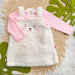 Inverno 2025 - Conj. Blusa e Salopete Ursinha do Amor - Off White