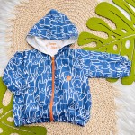 Inverno 2025 - Jaqueta Corta Vento Dog - Azul Jeans e Branco