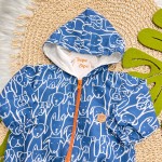 Inverno 2025 - Jaqueta Corta Vento Dog - Azul Jeans e Branco
