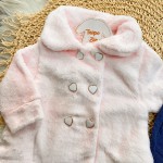 Inverno 2025 - Conj. Casaco em Pelinho e Calça com Botão Coração - Rosa