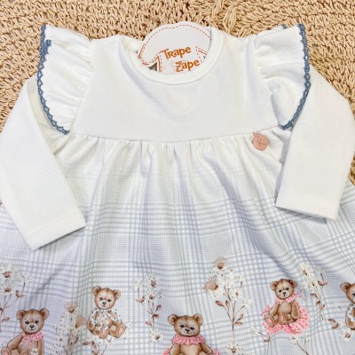 Inverno 2025 - Vestido Teddy sweet Azul
