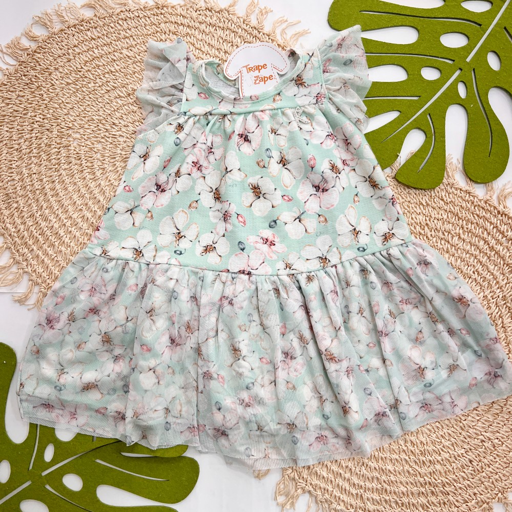 Inverno 2025 - Vestido Floral Regata - Verde