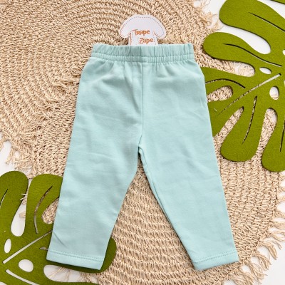 Inverno 2025 - Conj. Colete em Plush, Blusa Raposa e Legging - Off White e Verde Água