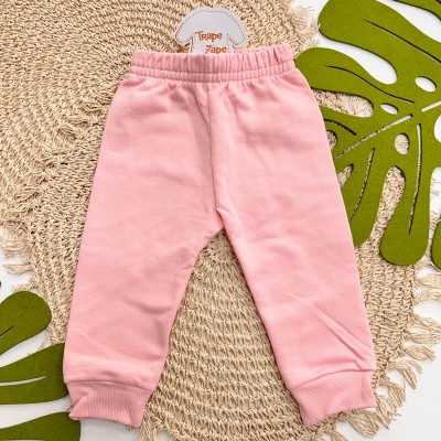 Inverno 2025 - Conjunto Lovely Girl Jaqueta com Pelinhos e Capuz e Calça Moletom - Rosa
