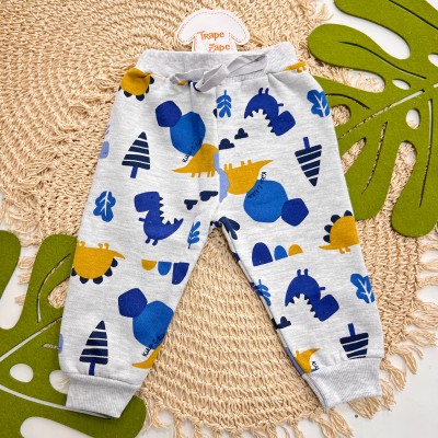 Inverno 2025 - Conj. Blusão com Capuz Hear Roar e Calça Dinos - Azul e Mescla