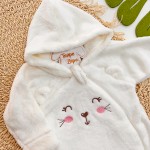  Inverno 2025 - Macacão em Plush com Capuz Coelha Feliz - Off White