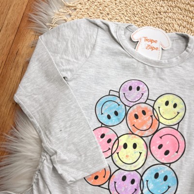 Inverno 2025 - Conj. Blusa Manga Longa Smiles e Legging - Mescla e Preto