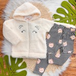 Inverno 2025 - Conj. Jaqueta em Soft e Legging Ursinhas - Off White
