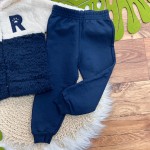 INVERNO 2025 - Conj. Jaqueta "R" em Soft e Calça em Moletom - Azul Marinho
