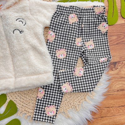 Inverno 2025 - Conj. Jaqueta em Soft e Legging Ursinhas - Off White