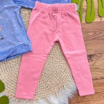 Inverno 2025 - Conj. Blusa Manga Longa Ursinha de Gorro e Calça Legging - Azul