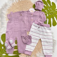   Kit Algodão Doce - Lilás e Branco