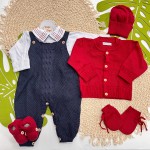  Kit Algodão Doce - Azul Marinho e Vermelho
