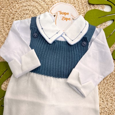 Kit Mauricinho - Azul Jeans Gola Linha e Asterisco 