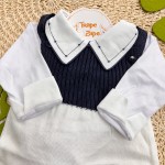 Kit Mauricinho - Azul Marinho Gola Linha e Asterisco 