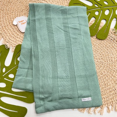 Saída de Maternidade Sam - Verde Menta Gola Renda Cintilante