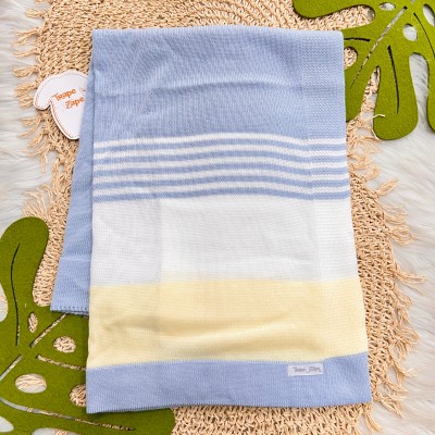 Saída de Maternidade Taylor - Amarelo e Azul Claro