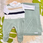 Saída de Maternidade Oliver - Verde e Branco