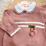 Saída de Maternidade Cerejinha - Rosê Manta Coração Dois Laços