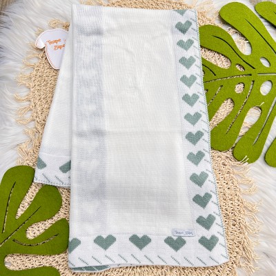 Saída de Maternidade Love- branca com verde