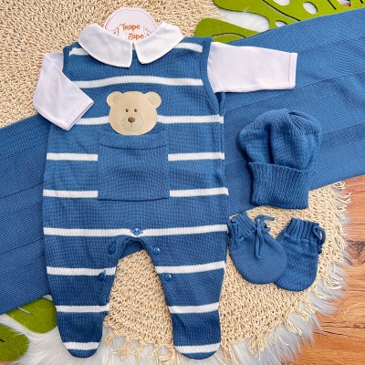 Saída de Maternidade Theodoro - Azul Jeans