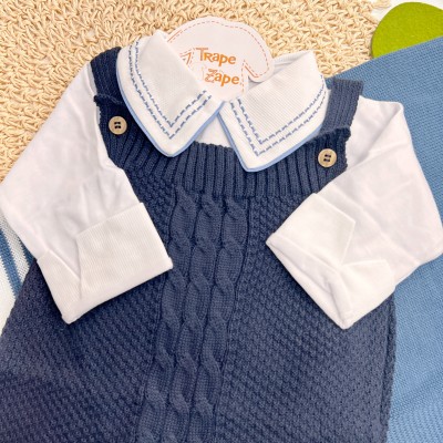 Saída de Maternidade Taylor - Marinho e Azul Jeans