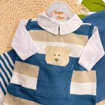  Saída Maternidade Theodoro - Azul Jeans e Bege