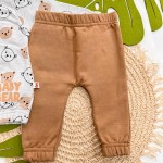 Inverno 2025 - Conj.Blusa Baby Bear e Calça em Moletom - Mescla e Marrom