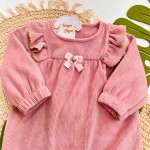Inverno 2025 - Macacão Plush Canelado com Laço - Rose