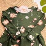 Inverno 2025 - Vestido So Cute de Malha Flanelado por Dentro  - Verde 