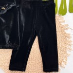 Inverno 2025 - Conjunto de Veludo com Lacinho Casaco e Calça - Preto 