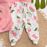 Inverno 2025 - Conjunto Cerejinha Casaco e Calça em Moletom - Rosa
