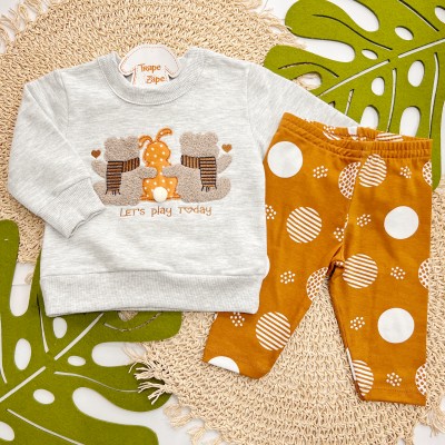 Inverno 2025 - Conj. Casaco Let's Play Today e Legging - Mescla e Ferrugem