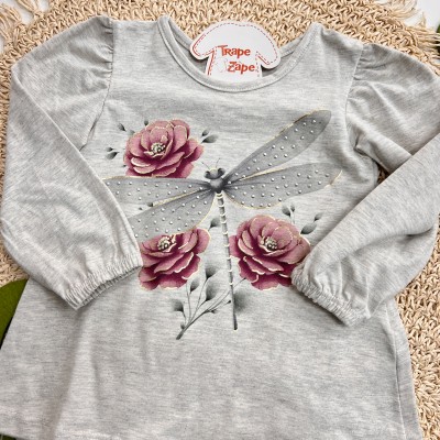 Inverno 2025 - Conj. Blusa Libélula e Calça Legging Mescla e Uva