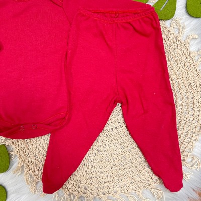  Conjunto  Basic Longo Vermelho