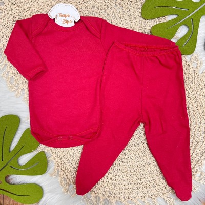  Conjunto  Basic Longo Vermelho