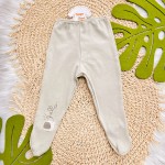 Conjunto de Malha 3 peças - Elefantinho - Bege e Off White