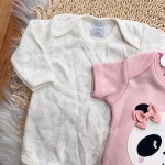  CONJ. DE MALHA 3 PEÇAS - Pandinha - Off White e Rose