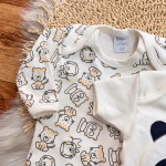  CONJ. DE MALHA 3 PEÇAS - Urso Panda - Off White e Preto