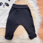  CONJ. DE MALHA 3 PEÇAS - Urso Panda - Off White e Preto