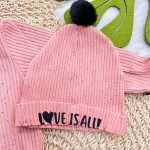  Inverno 2025 - Body e Touca Canelada Love Is All - Rose
