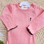  Inverno 2025 - Body e Touca Canelada Love Is All - Rose